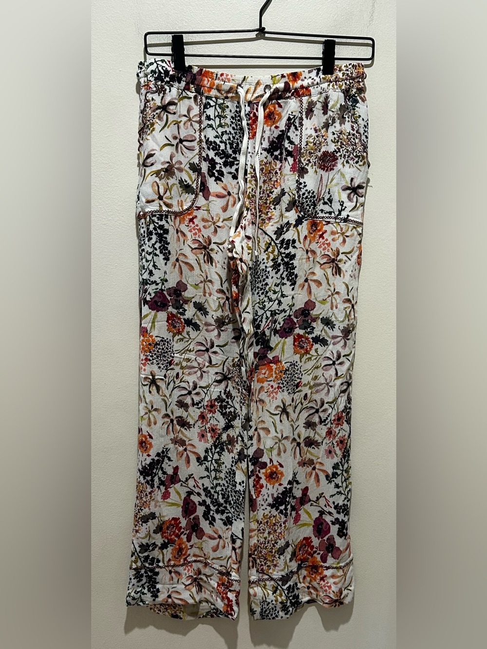 By Eloise Anthropologie Marche aux Fleurs Floral Lightweight Sleep Pants Small